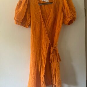 Zara Orange Wrap Dress